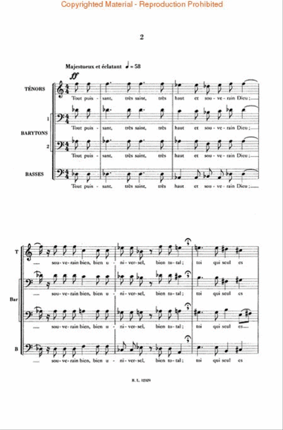 4 Little Prayers Fr/En Of St Francis Of Assisi (Quatre Petit Prieres De St Francois) 3-Part scores gallery preview page 3