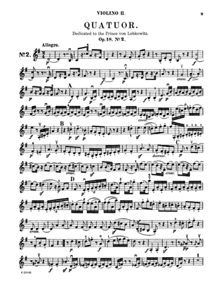 Beethoven: String Quartet, Op. 18 No. 2
