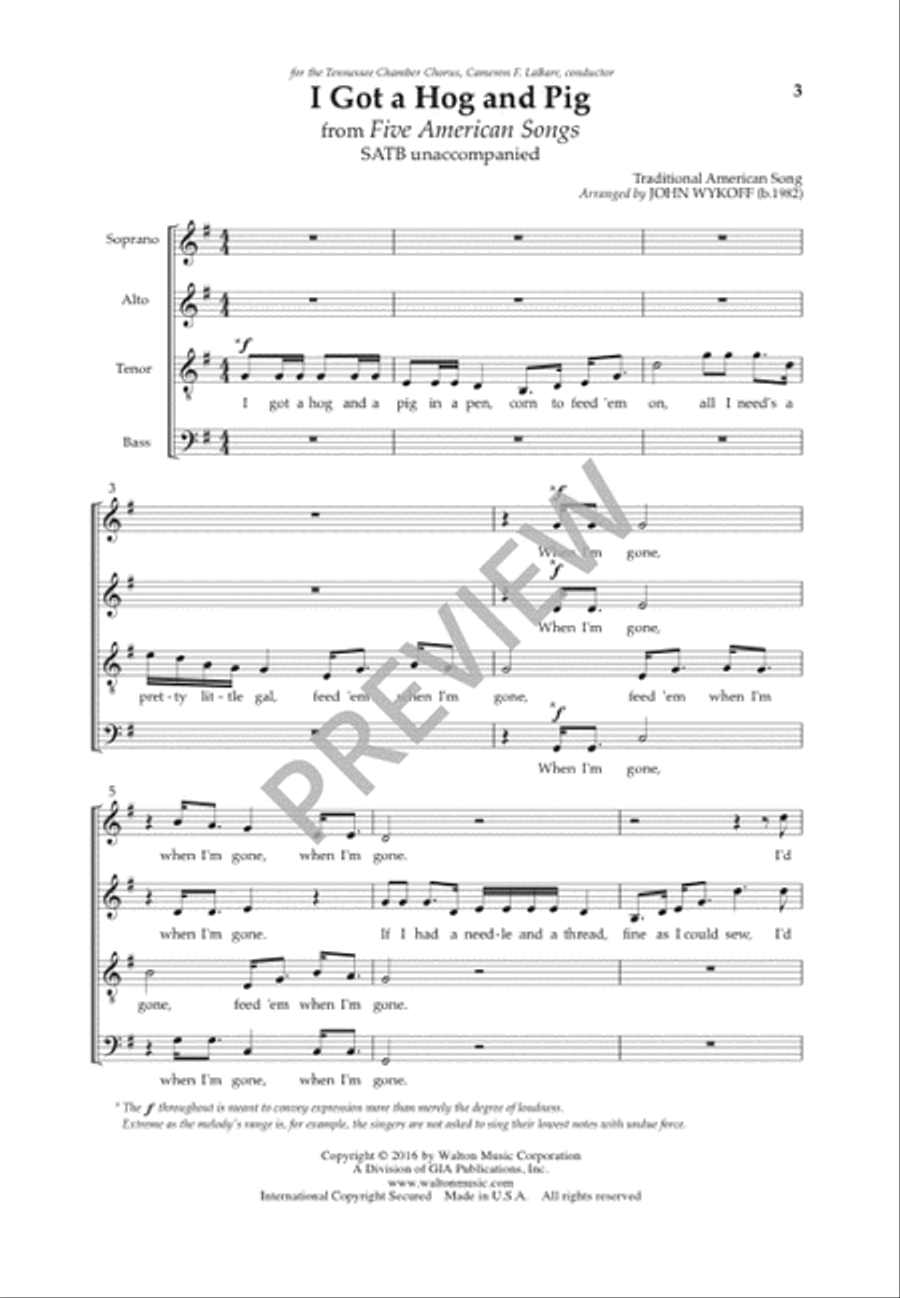I Got a Hog and a Pig I Got a Hog and a Pig 4-Part scores gallery preview page 4