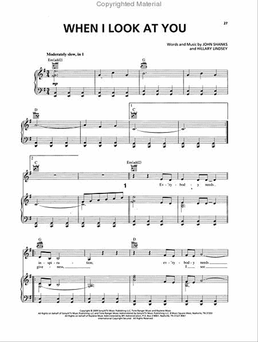 The Last Song Piano, Vocal, Guitar scores gallery preview page 4