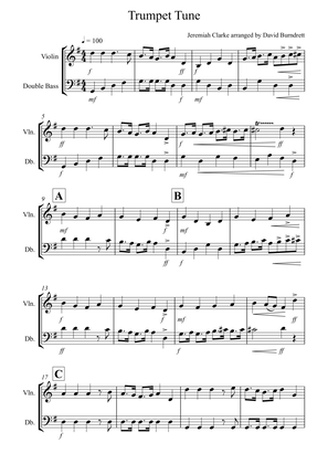 Trumpet Tune for Violin and Double Bass Duet