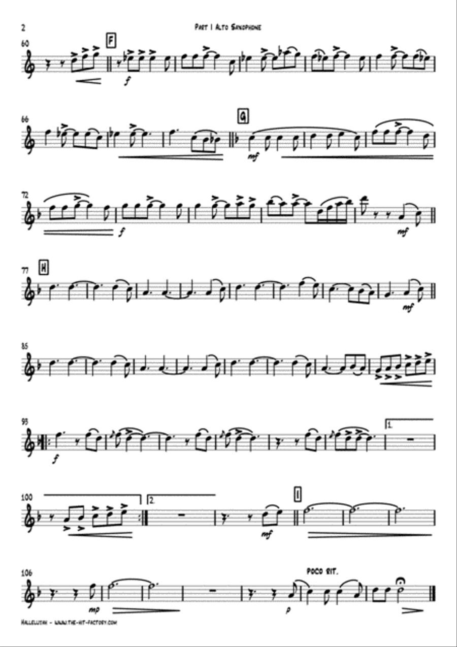 Hallelujah Woodwind Trio scores gallery preview page 6