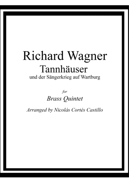 Richard Wagner - Tannhäuser (Pilgrim's Chorus) for Brass Quintet image number null