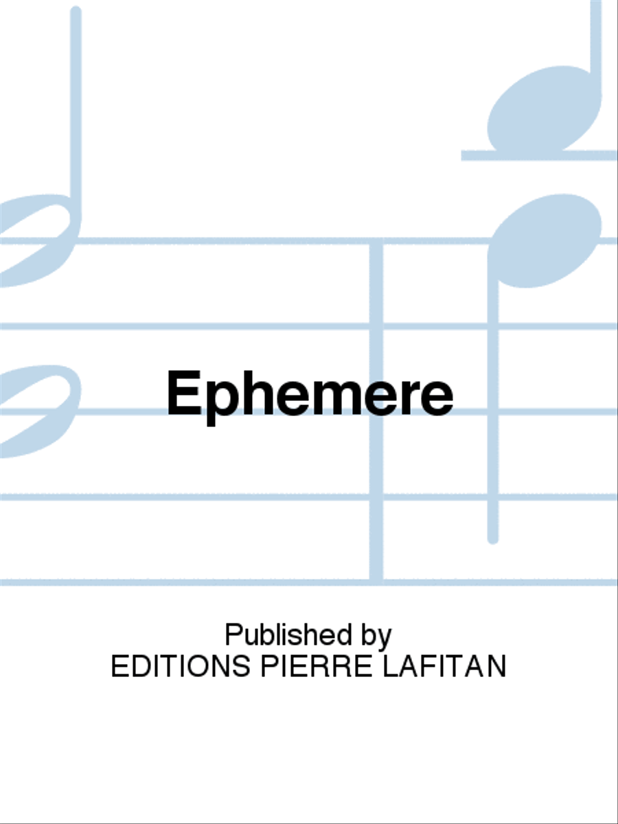 Ephemere Ephemere Clarinet Solo scores gallery preview page 1