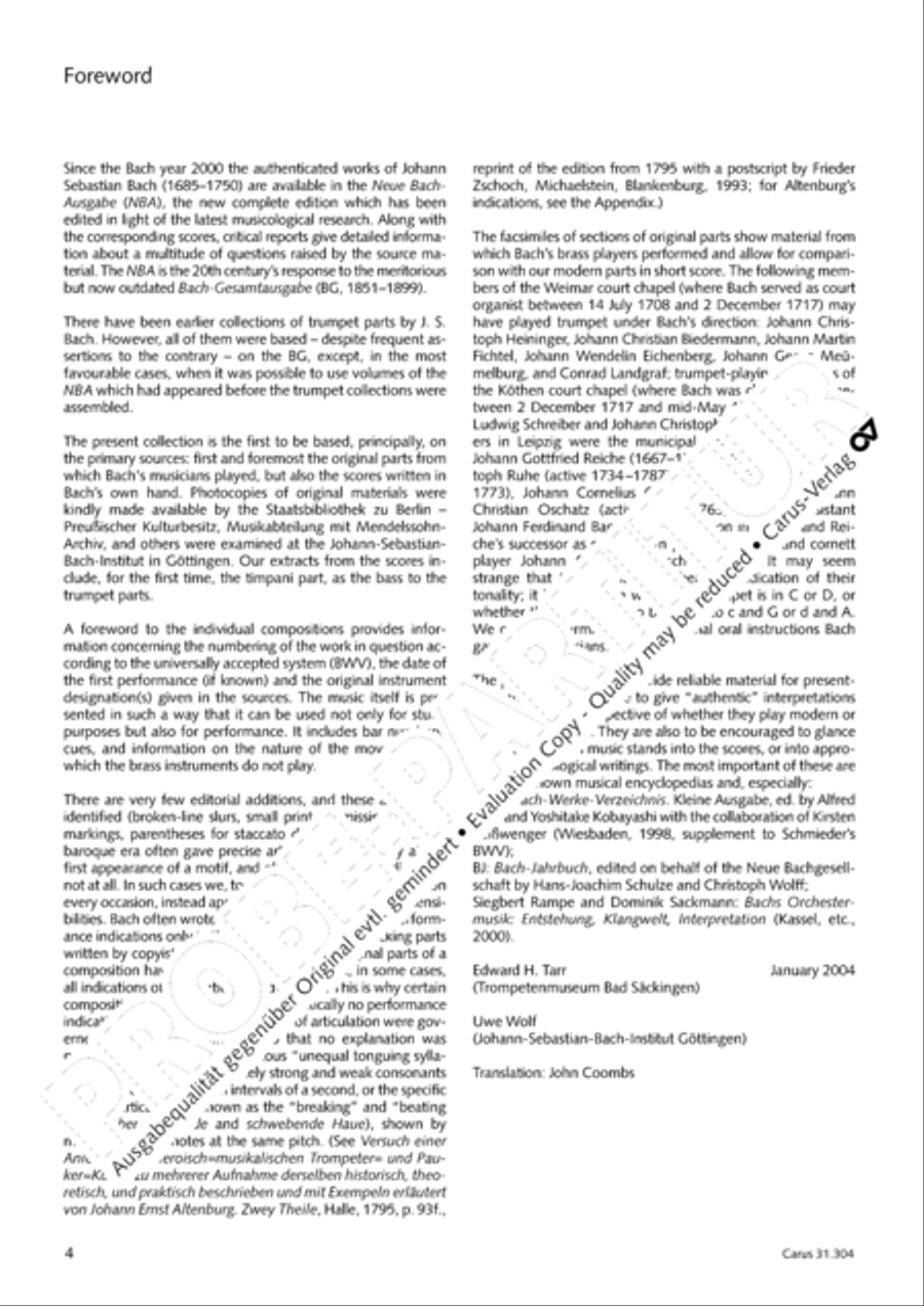 Bach for Brass 4: Works for orchestra Collection / Songbook scores gallery preview page 5