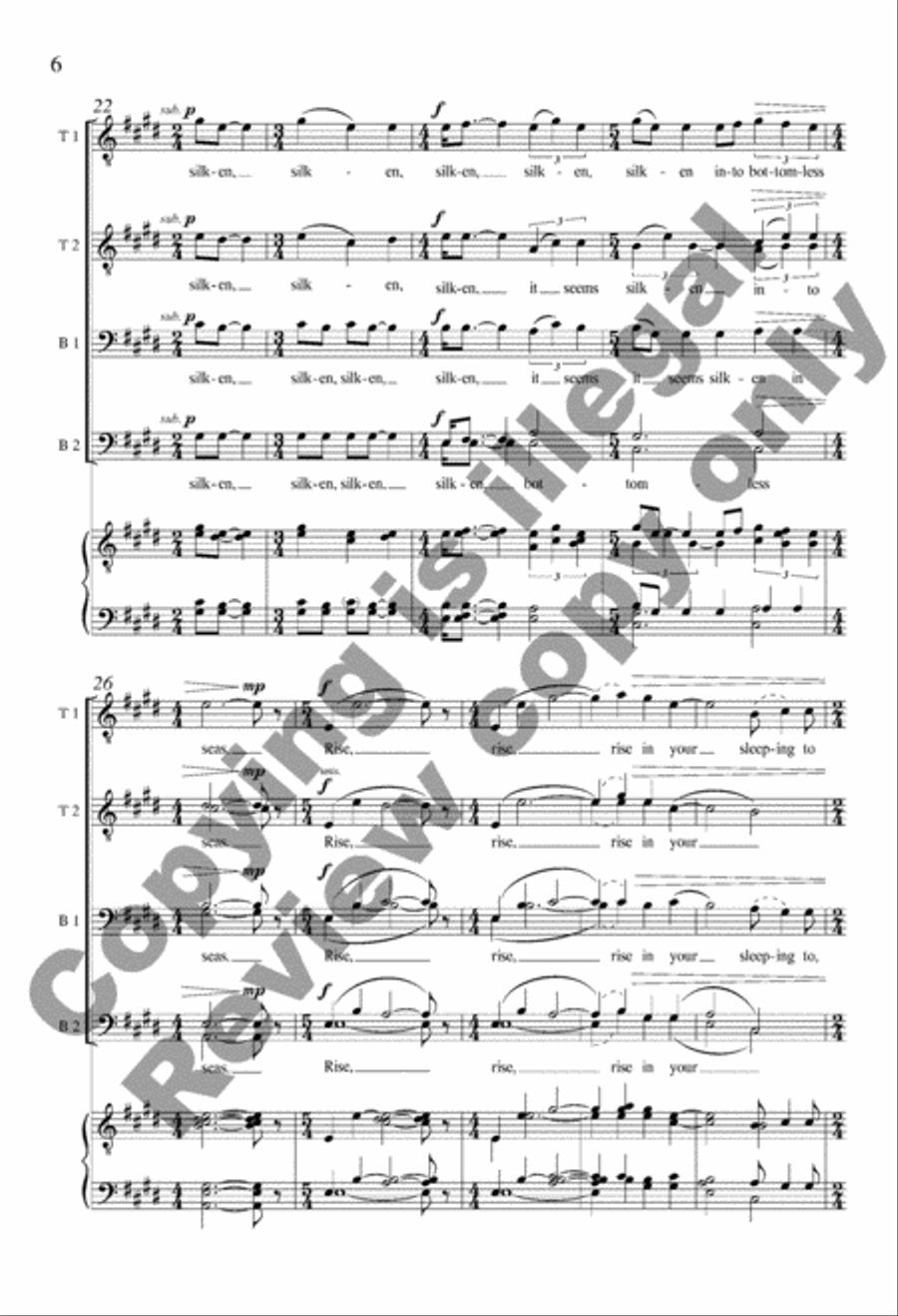 Last Lullaby TTBB scores gallery preview page 6