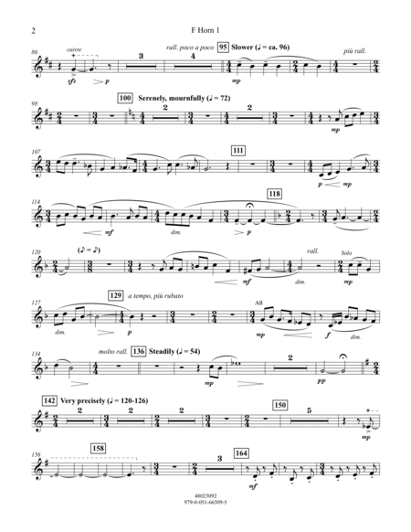 An American Tapestry (for Wind Ensemble) - F Horn 1