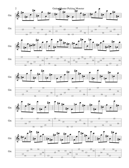 Guitar Picking Monster 2 (Etudes and Exercises 01)