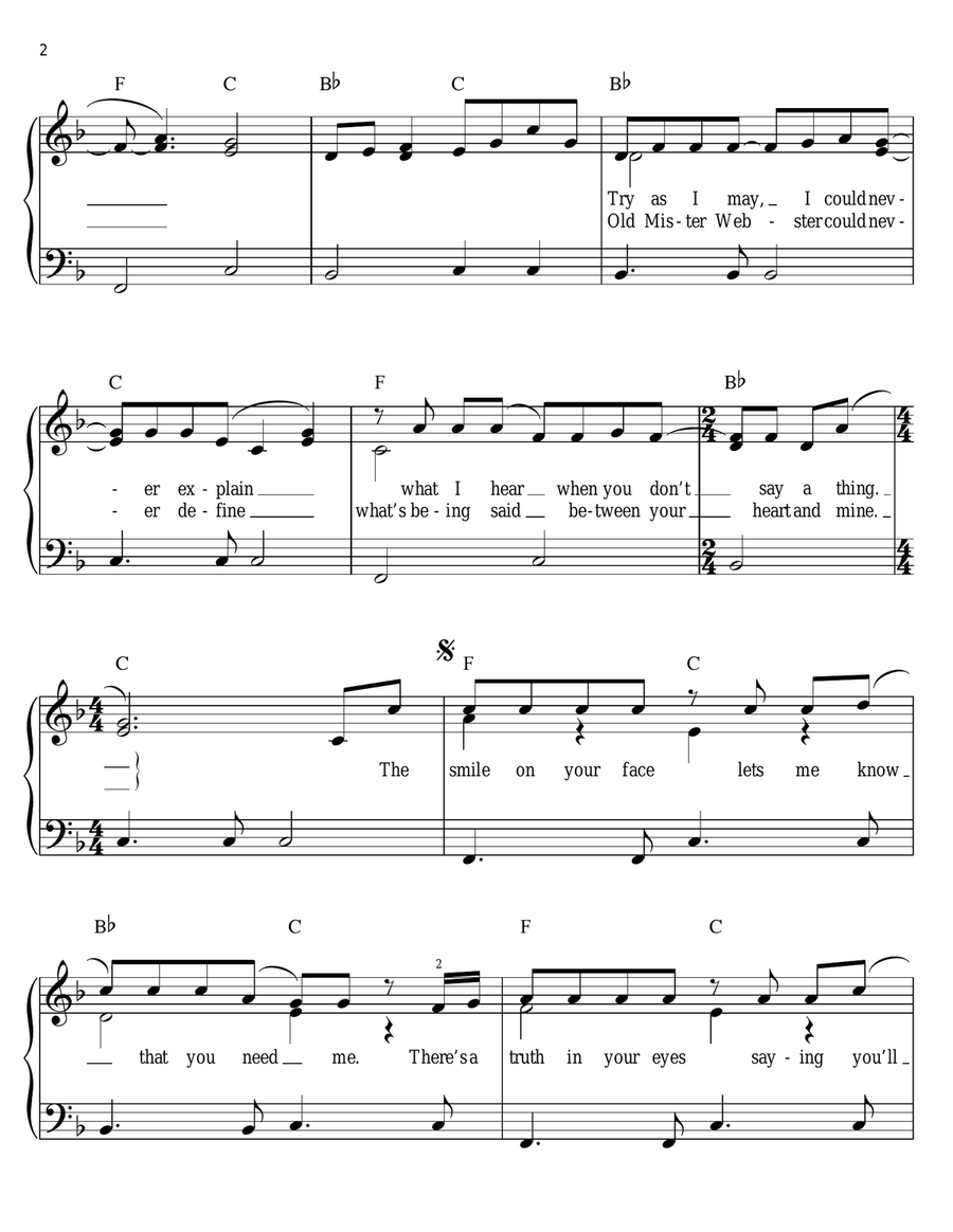 When You Say Nothing At All Voice scores gallery preview page 2