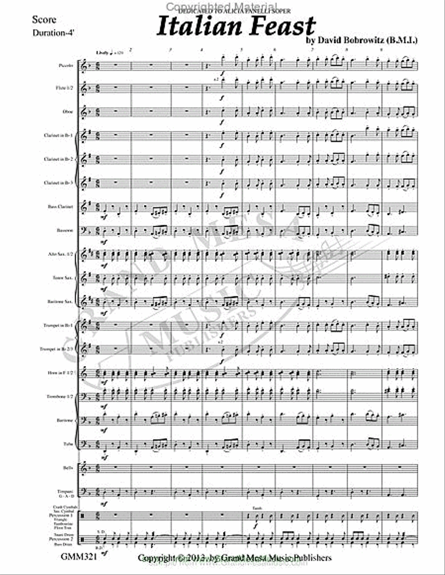Italian Feast Italian Feast Concert Band scores gallery preview page 2