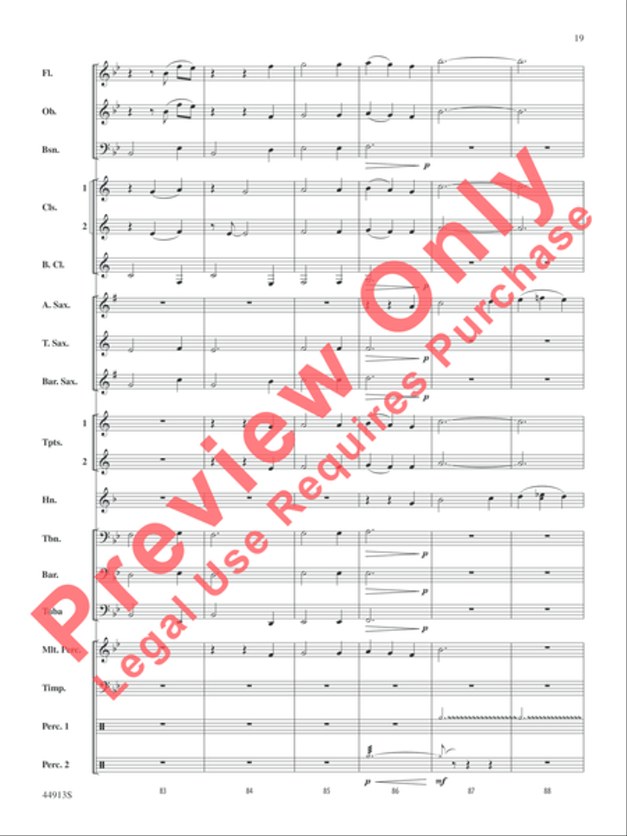 Midnight Carols Concert Band scores gallery preview page 19