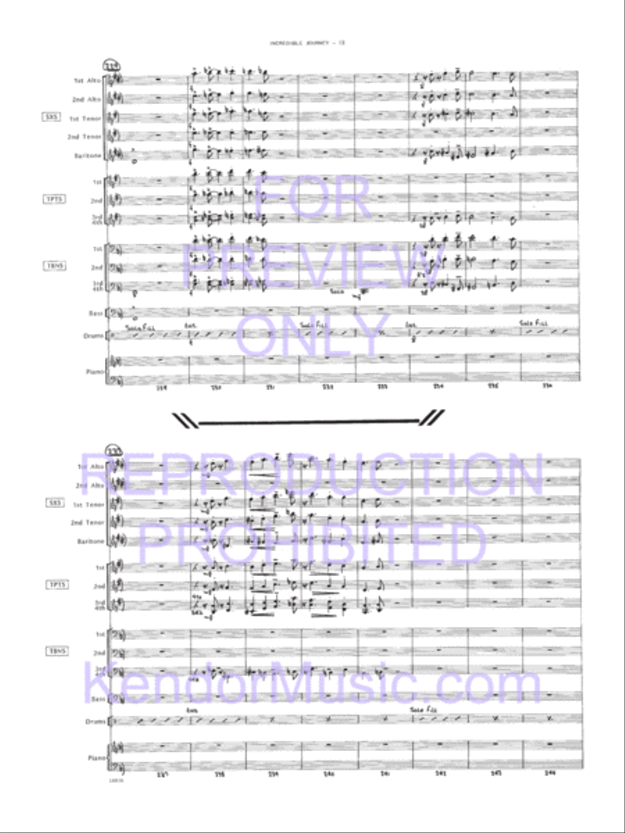 Incredible Journey Incredible Journey Jazz Ensemble scores gallery preview page 13