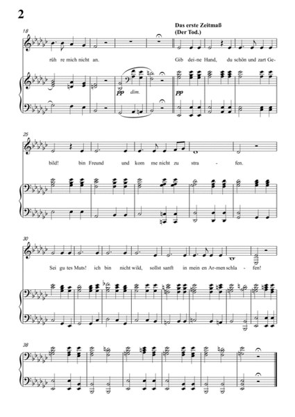 Schubert-Der Tod und das Mädchen,Op.7 No.3 in bE minor,for Vocal and Piano