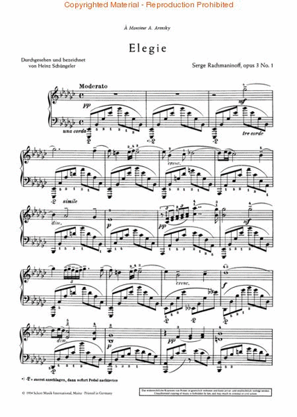 Elegie, Op. 3, No. 1