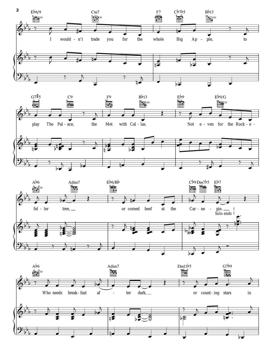 I Wouldn't Trade You Piano, Vocal, Guitar scores gallery preview page 2