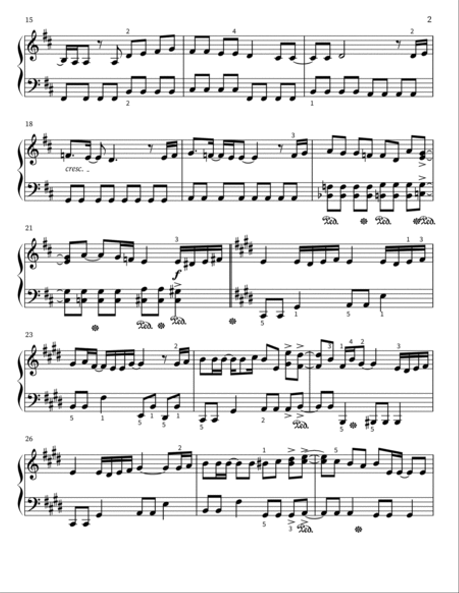 Homura Easy Piano scores gallery preview page 2