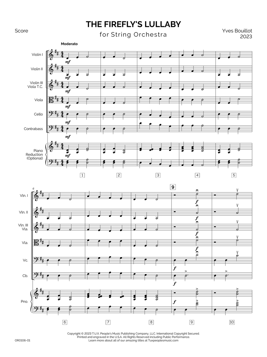 The Firefly's Lullaby String Orchestra scores gallery preview page 6