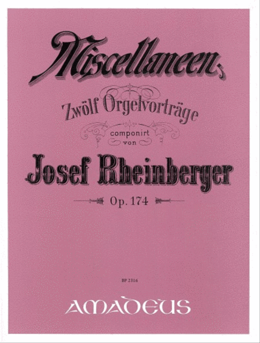 12 Miscellanies op. 174 Organ scores gallery preview page 1