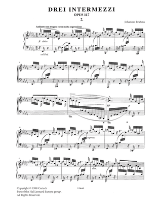 Book cover for Intermezzo in B Flat Minor Op. 117 No. 2
