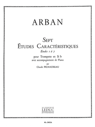 Book cover for Etudes Caracteristiques No.1 - No.7 (b Flat Trumpet) (trumpet & Pi
