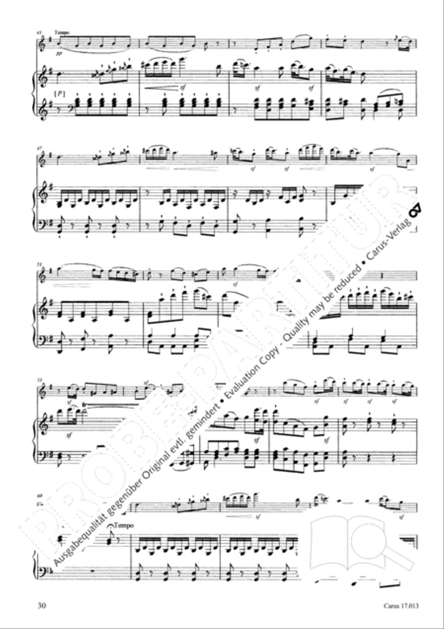 Sonate fur Querflote und Klavier Flute Solo scores gallery preview page 31
