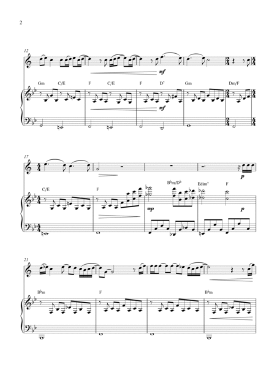 Je Veux Te Dire Adieu Je Veux Te Dire Adieu Tenor Saxophone scores gallery preview page 2