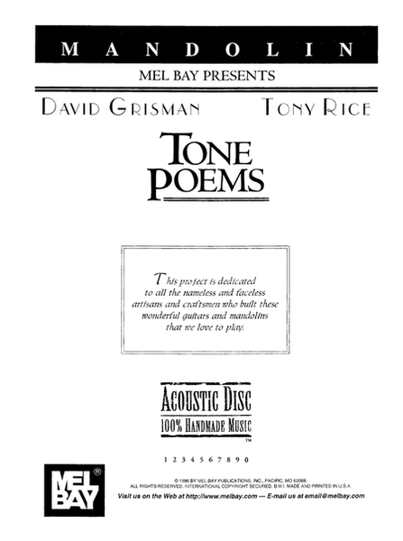 Tone Poems for Mandolin
