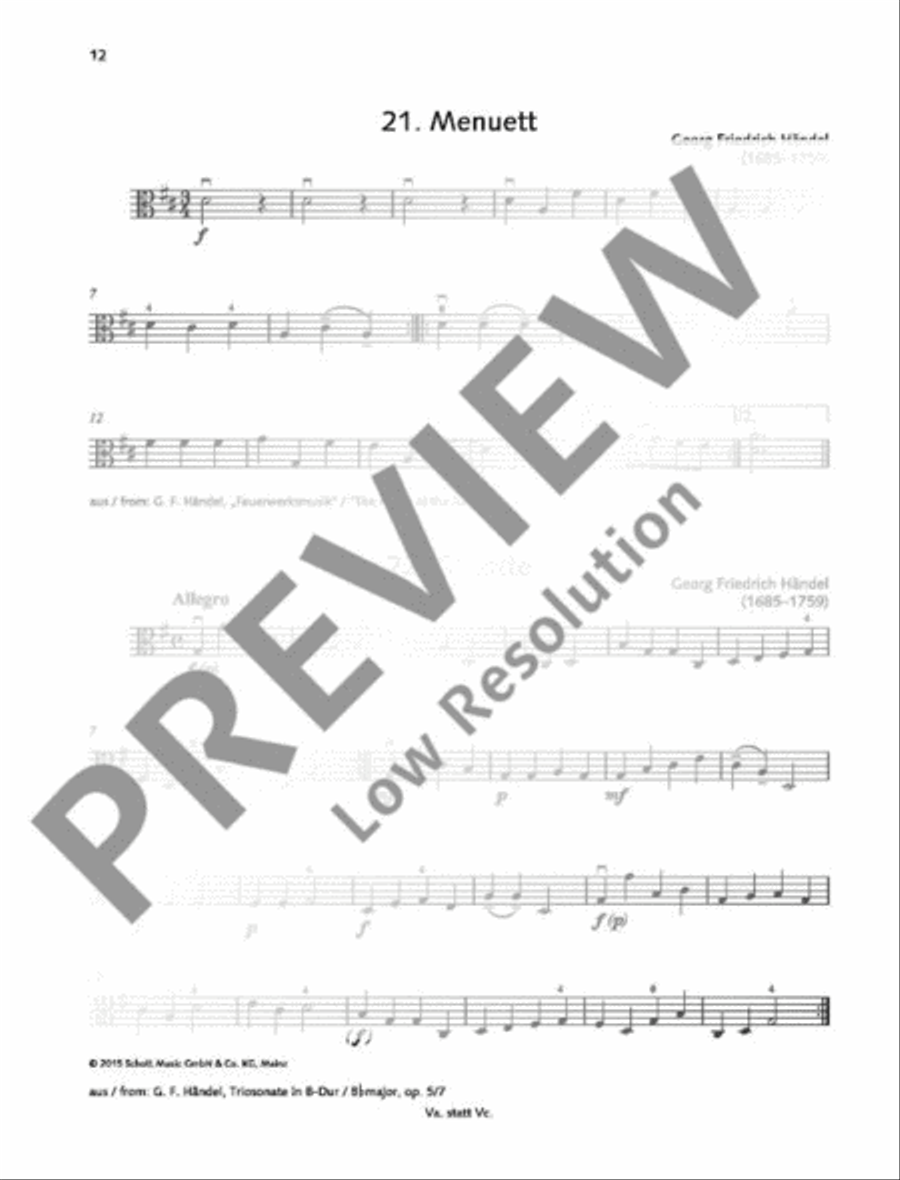 Classical Music for Children Viola scores gallery preview page 13