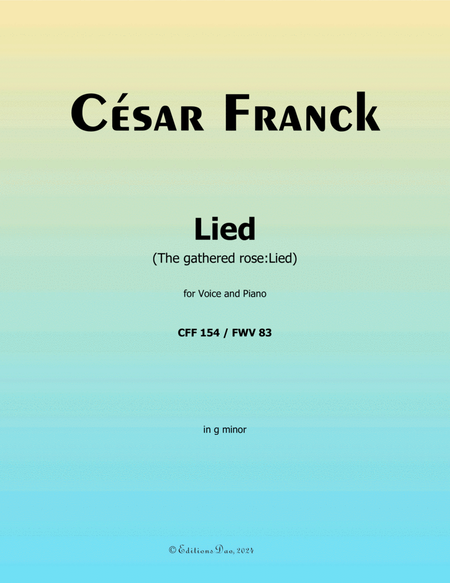 Lied, by César Franck, in g minor