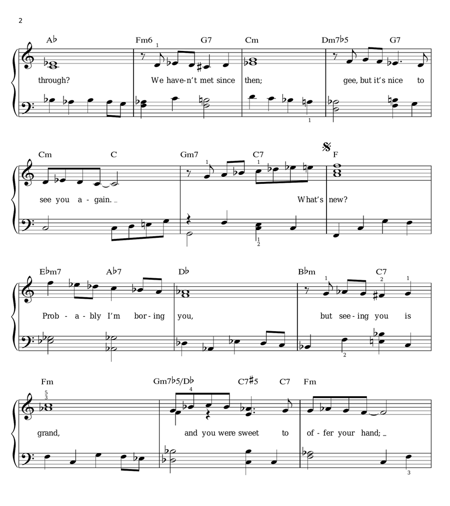 What's New? What's New? Easy Piano scores gallery preview page 2