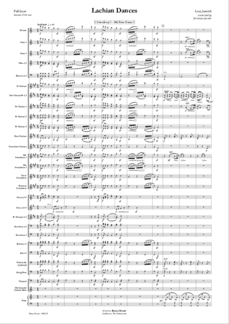 Lachian dances Concert Band scores gallery preview page 2