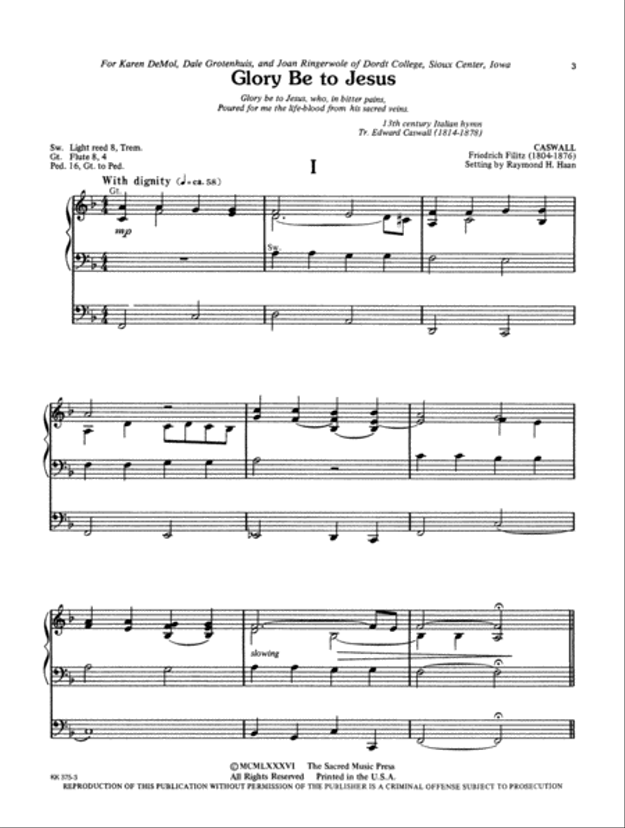 Organ Music for Lent and Easter Organ Solo scores gallery preview page 3