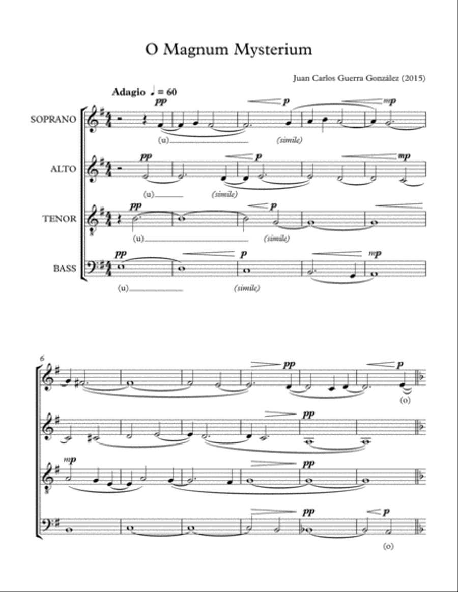 O Magnum Mysterium 4-Part scores gallery preview page 3