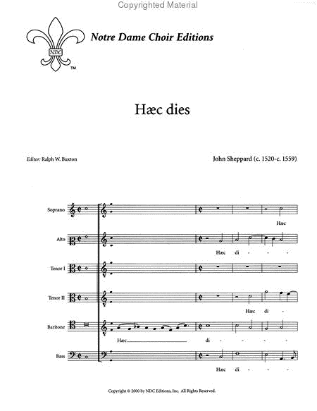 Haec Dies for SATTBB Choir
