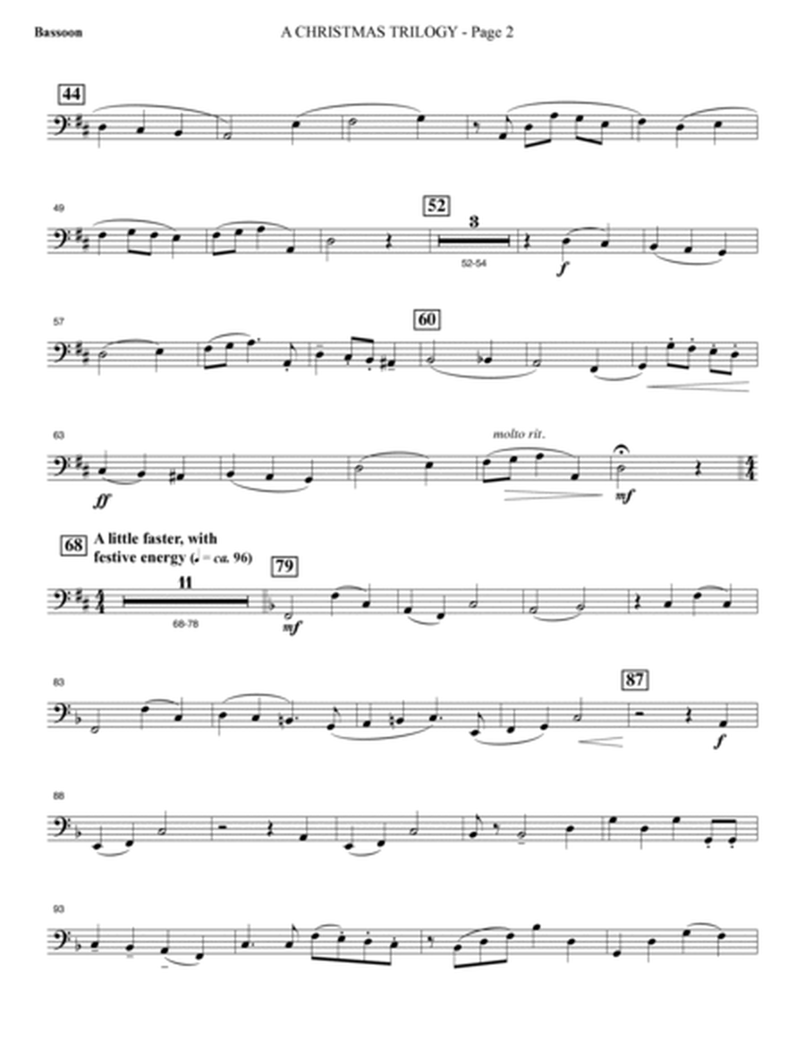 A Christmas Trilogy (from Carols For Choir And Congregation) - Bassoon