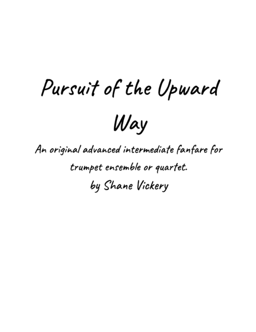Pursuit of the Upward Way Brass Quartet scores gallery preview page 1