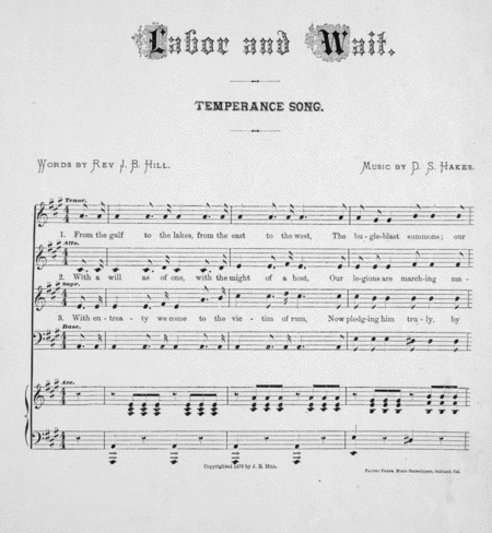 Labor and Wait. Temperance Song