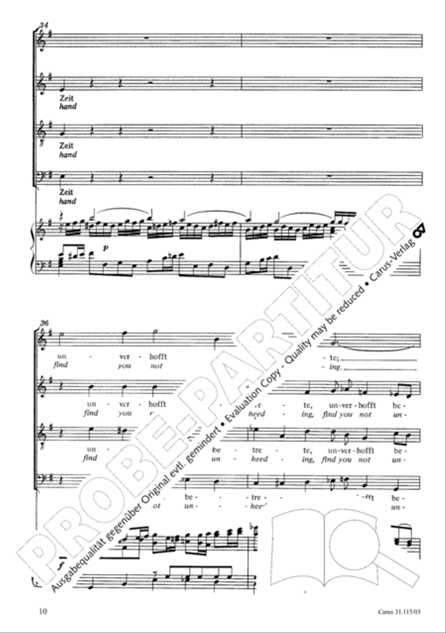 O my spirit, be prepared (Mache dich, mein Geist, bereit) 4-Part scores gallery preview page 11
