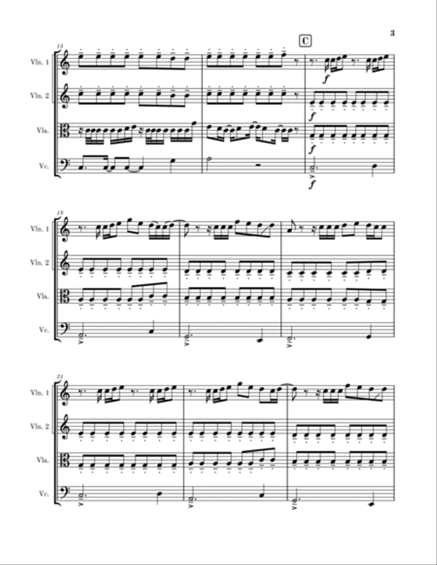 Lego House String Quartet scores gallery preview page 3