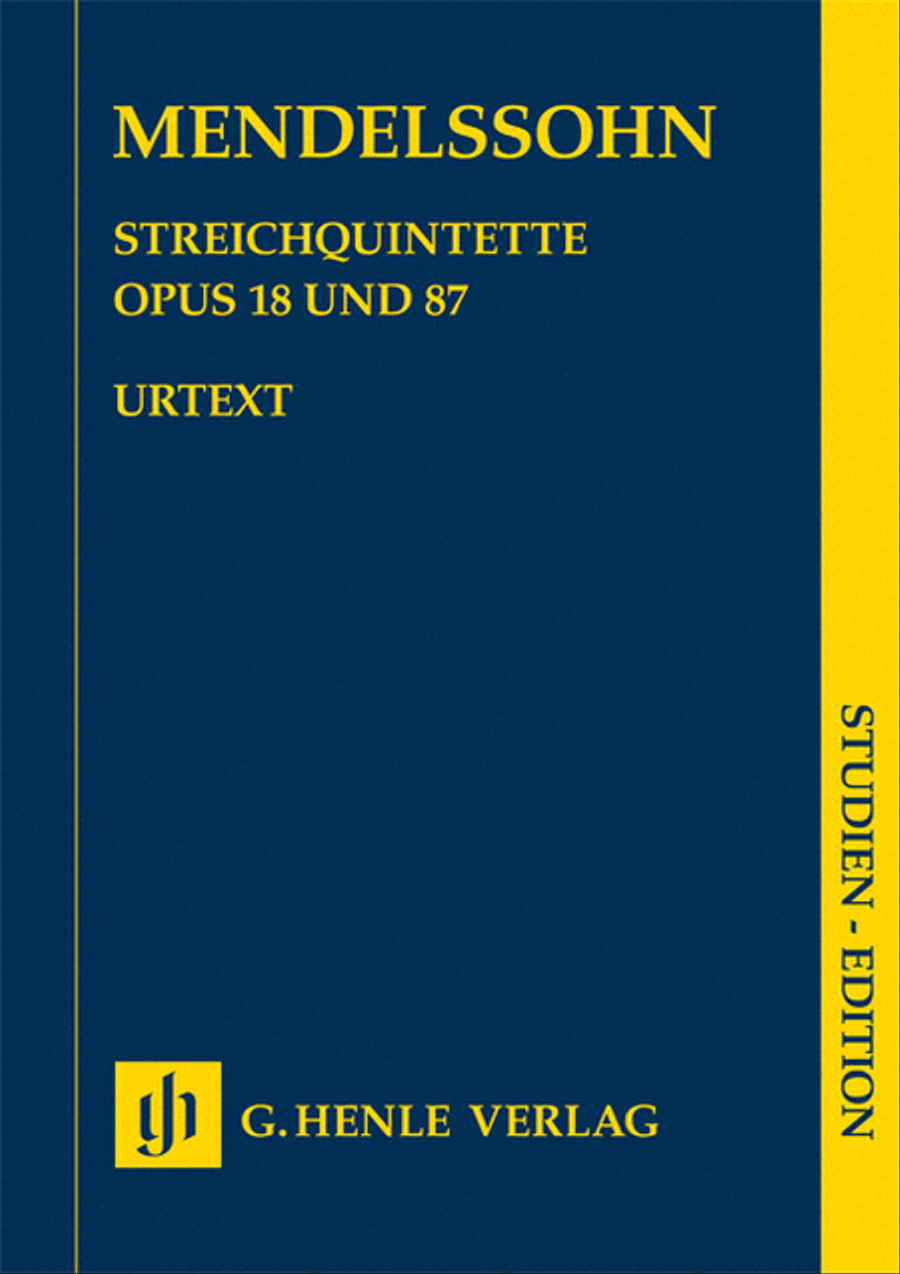 String Quintets, Op. 18 and 87 String Quintet scores gallery preview page 1