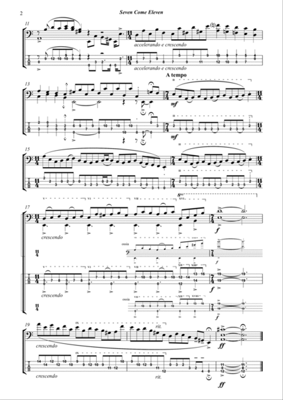 Six Modern Electric Bass Studies Bass Guitar scores gallery preview page 6