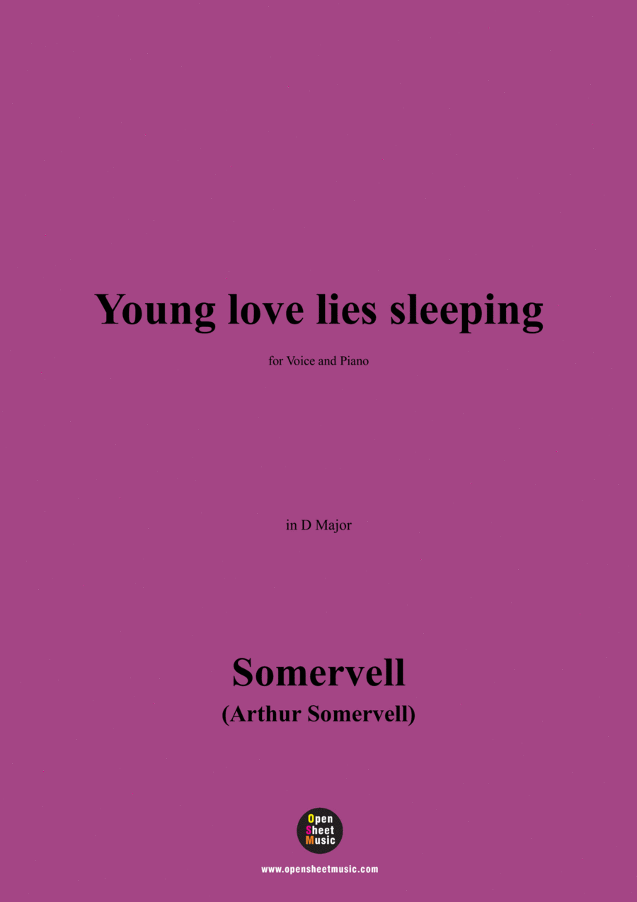 Somervell-Young love lies sleeping,in D Major Voice scores gallery preview page 1