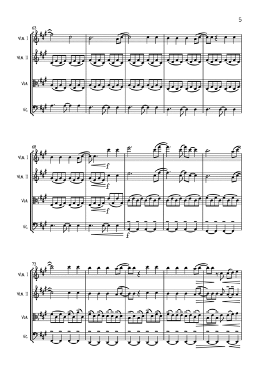 All Of Me String Quartet scores gallery preview page 5