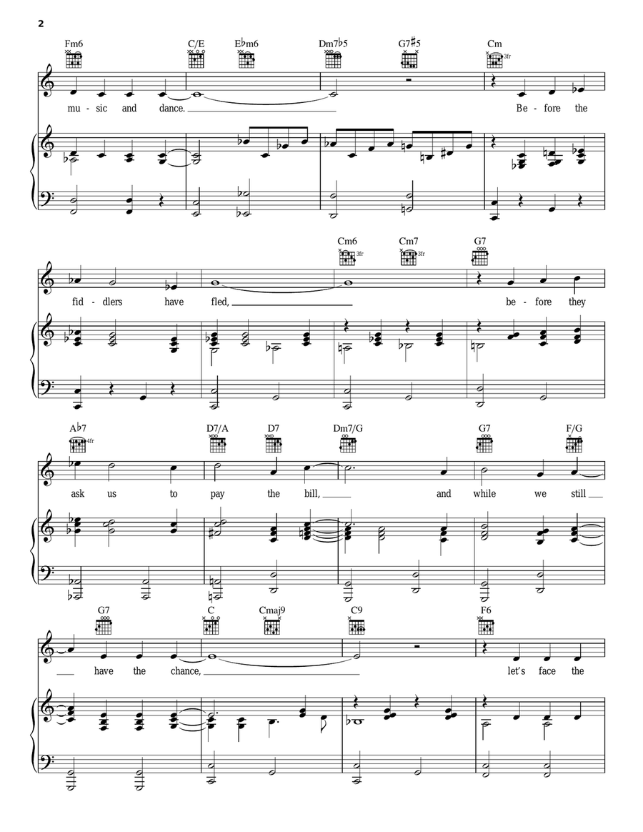 Let's Face The Music And Dance Guitar scores gallery preview page 2