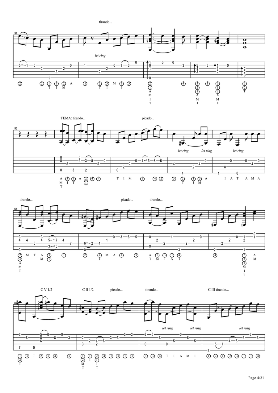 Vicente Amigo - Un Momento En El Sonido - 6 - Silia Y El Tiempo Acoustic Guitar scores gallery preview page 4