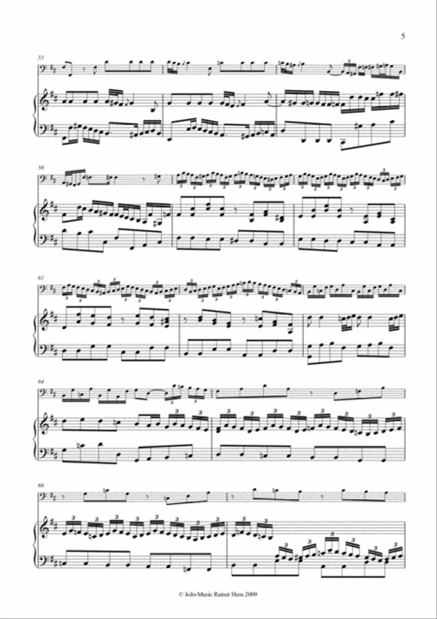 J.S.Bach Sonata in b, BWV 1030 Small Ensemble scores gallery preview page 6