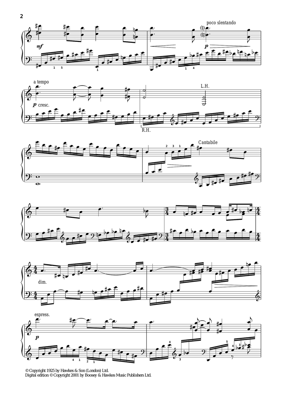 Five Piano Pieces, V. Toccata Piano Solo scores gallery preview page 2