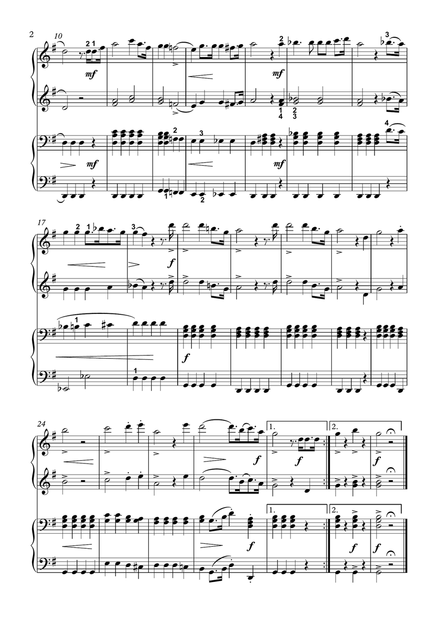 La Marseillaise piano duet image number null