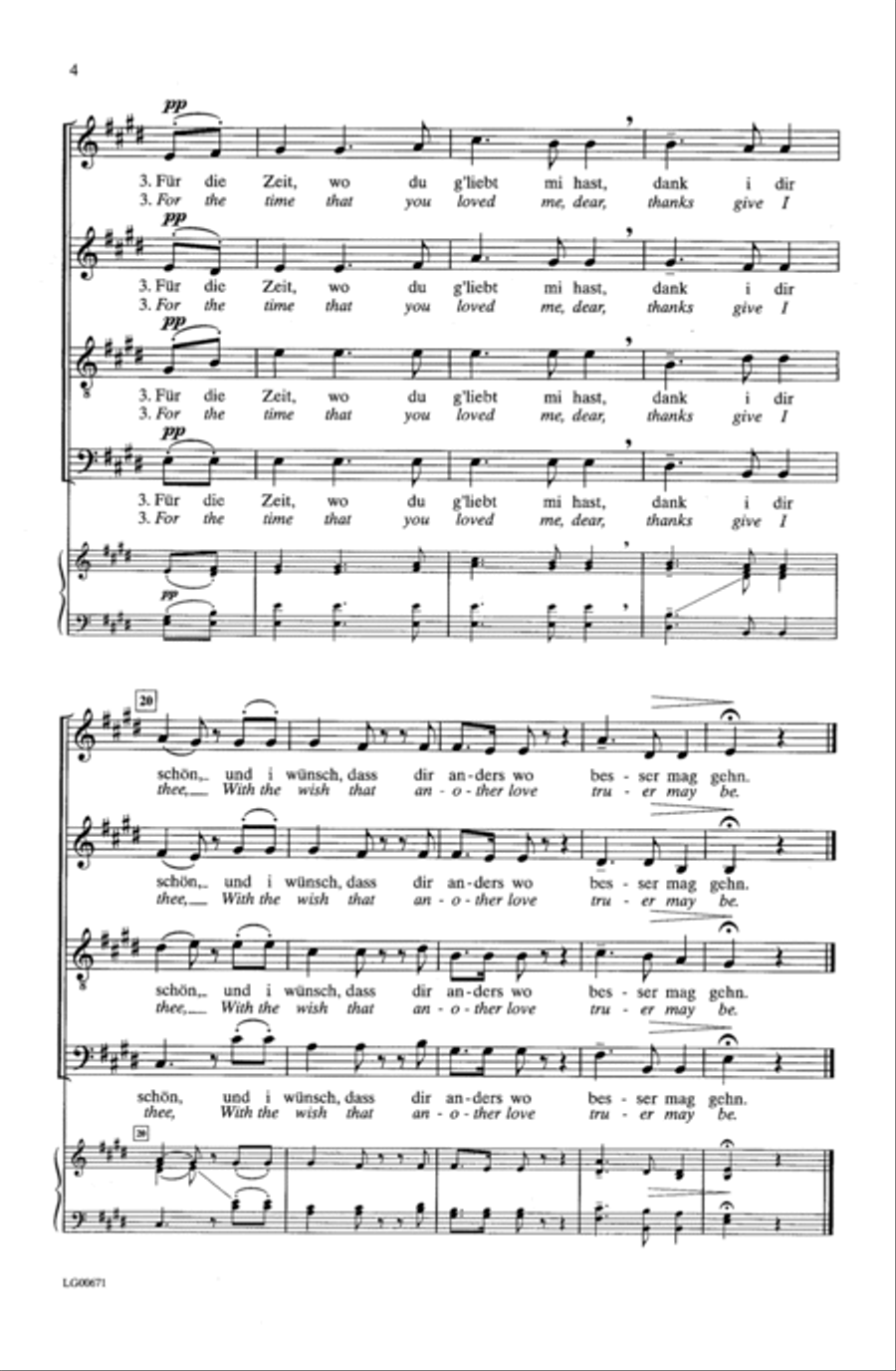 Da Unten Im Tale / In Stiller Nacht 4-Part scores gallery preview page 4