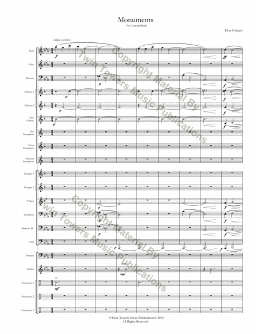 Monuments Concert Band scores gallery preview page 3